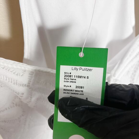 NWT Lilly Pulitzer Resort White Dusk Dress Size Small Diamond Lace - Picture 5 of 7